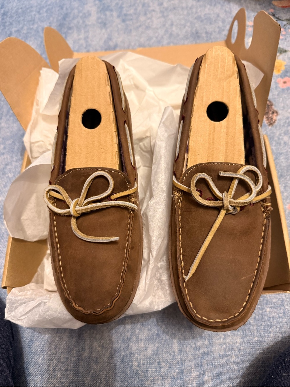 Brown Suede Moccasin Driving Loafers